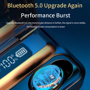 Ny Bluetooth-5.0 Øretelefoner 2200mAh Opladning Max Trådløse Hovedtelefoner Stereo Sport Vandtætte Øretelefoner Headsets Med Mikrofon