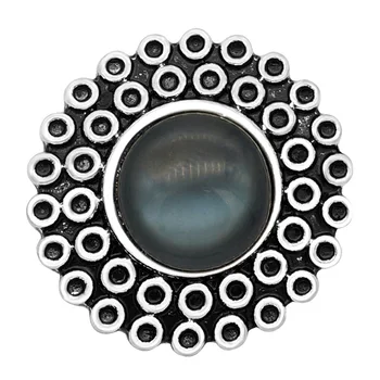 Nye KZ3056 Skønhed, Charme Små Runde cirkler Cat eye Metal 18MM snap-knapperne for DIY snap smykker