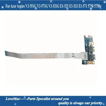Originale USB-Bord Socket Q5WV1 Q5WS1 LS-7911P Til Acer Aspire V3-551G V3-571G V3-531G E1-521 E1-531 E1-571 5750 5750g P253-E