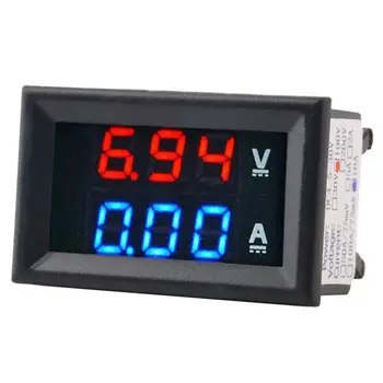 Panel monteret DC digital voltmeter Amperemeter 100 V 10 A