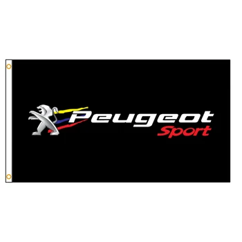 Peugeot Racing Bil Indretning Flag 3x5 M Flying Banner Indendørs Udendørs Udsmykning
