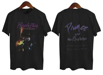 Prince - Purple Rain Tour 84-85 N T-shirt T-Shirt i Bomuld Tee Bomuld Cool Design, 3D-t-Shirts Størrelse