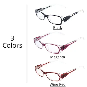 Rhinestone Læsning Briller Kvinder Gafas de Lectura brillestel Mode Briller +50 +75 100 125 150 175 200 250 300 350 400