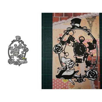 Spåntagende Dør Flower Clock Scrapbooking Prægning Papir Kort Skabelon Punch Stencil DIY Værktøj Dør Nye 2021