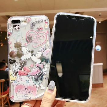 Søde tegneserie Mickey, Minnie phone case For iphone 11 11pro antal 12mini bløde silikone cover Til iphone 12 12pro Antal coque
