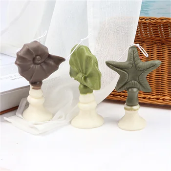 Søstjerner Conch Silikone Stearinlys Gør Formen Geometriske 3D-Epoxy Harpiks Chokolade Kage Håndlavet DIY Håndværk Mould Form for Stearinlys