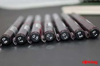 Tyskland ROTRING Fin Linje Pen TIKKY GRAFISKE Serie Disponibel FineLine Tegning Pen Pen Pen Grafik Top Kvalitet 1STK