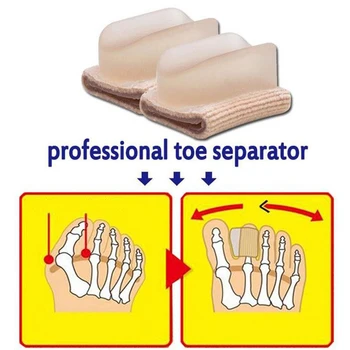 Tå separator knogle tommelfinger glatning tå deformitet leggings båre fodpleje åndbar smertelindring let at bære gel unisex
