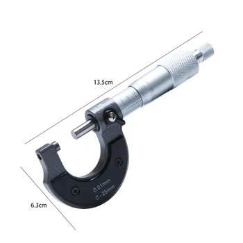 Udvendigt Mikrometer Tykkelse 0-25mm/0.01 mm Nøjagtighed Præcision Måle Vernier Caliper Værktøj til Måling Mikrometer Måle Clipers