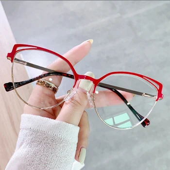UVLAIK 2021 Anti Blå Lys Kvinder Cat Eye Briller Frame Mode Recept Briller for Nærsynethed Vintage Linser Kvindelige Briller