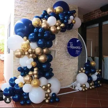 Varm Blå Balloner Serie Arch Garland Sæt Til Baby Brusebad Voksen Pige Mand, Fødselsdag, Eksamen Bryllup Fest Dekoration Af Forbrugsstoffer