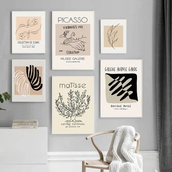 Vintage Matisse, Picasso Udstilling, Lærred, Plakat Væg Kunst, Abstrakt Maleri Plante Print Billeder, Der Er Unikke Stue Home Decor
