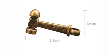 Vintage solid Messing hammer håndværk DIY Vedhæng ornament Miniature Montering Nøglering ring Vedhæng Tilbehør a1475