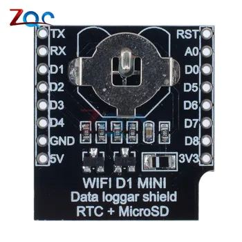 WeMos D1 Mini Datalogger Skjold Modul Micro SD-Slot DS1307 RTC Ur WiFi udvidelseskort til Arduino Raspberry Pi