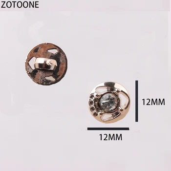 ZOTOONE 50STK Dekorativ Knap Rhinestone Metal-Knappen for Pression for Pels Sy på Tøjet Forbrugsstoffer, Tilbehør til Beklædningsgenstande Håndværk