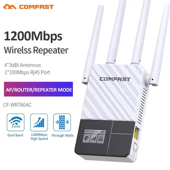 TISHRIC Gigabit Router Wireless Repeater Router Wifi 1200M Dual Band 5 ghz-Netværk Wi-fi Extender Signal rabat \ Computer & Kontor / www.hf-vibelund.dk